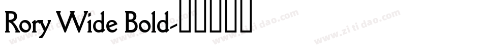 Rory Wide Bold字体转换